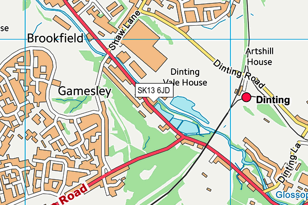 SK13 6JD map - OS VectorMap District (Ordnance Survey)