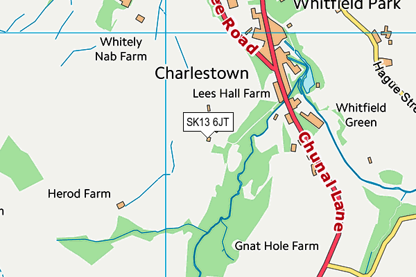 SK13 6JT map - OS VectorMap District (Ordnance Survey)