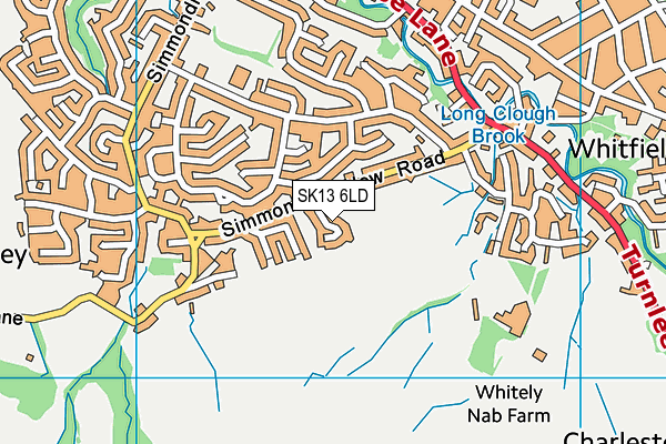 SK13 6LD map - OS VectorMap District (Ordnance Survey)