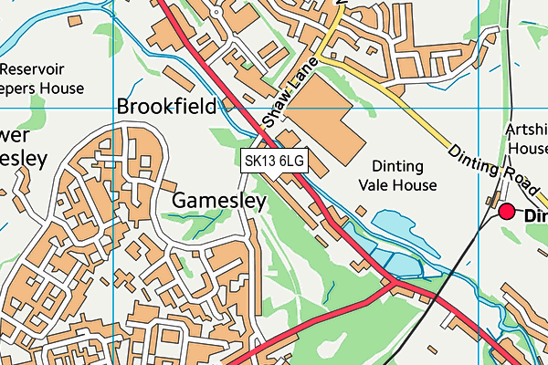 SK13 6LG map - OS VectorMap District (Ordnance Survey)