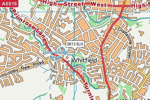 SK13 6LH map - OS VectorMap District (Ordnance Survey)