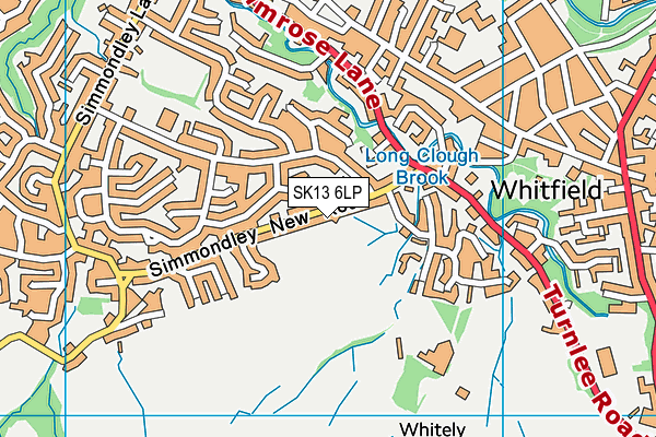SK13 6LP map - OS VectorMap District (Ordnance Survey)