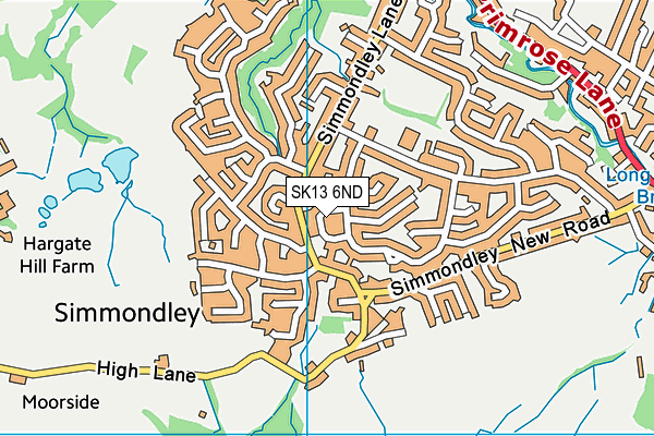 SK13 6ND map - OS VectorMap District (Ordnance Survey)