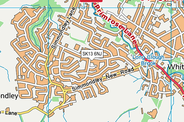 SK13 6NJ map - OS VectorMap District (Ordnance Survey)