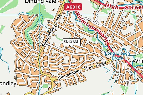 SK13 6NL map - OS VectorMap District (Ordnance Survey)