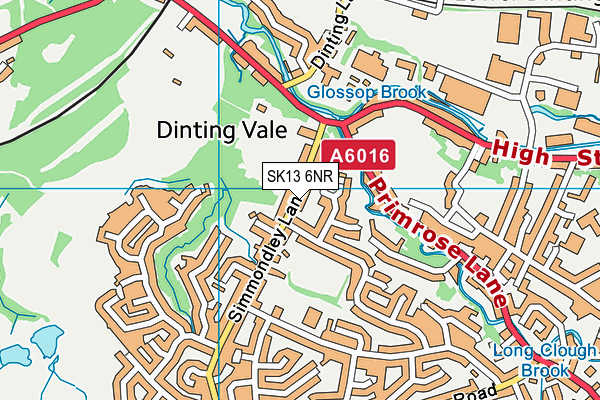 SK13 6NR map - OS VectorMap District (Ordnance Survey)