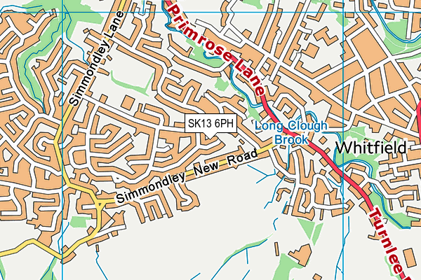 SK13 6PH map - OS VectorMap District (Ordnance Survey)