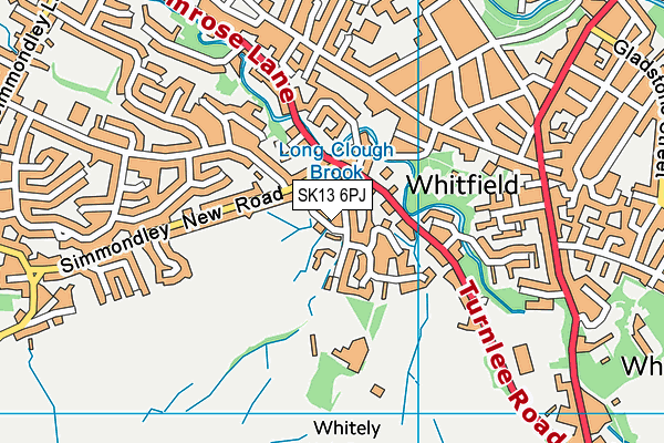 SK13 6PJ map - OS VectorMap District (Ordnance Survey)