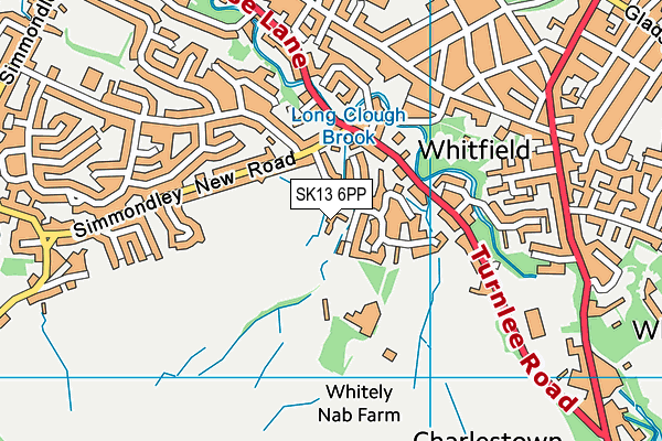 SK13 6PP map - OS VectorMap District (Ordnance Survey)