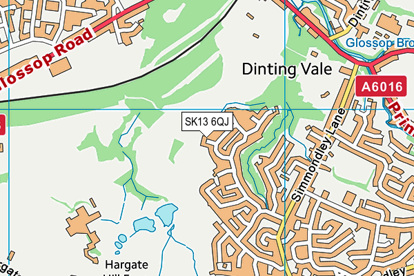 SK13 6QJ map - OS VectorMap District (Ordnance Survey)