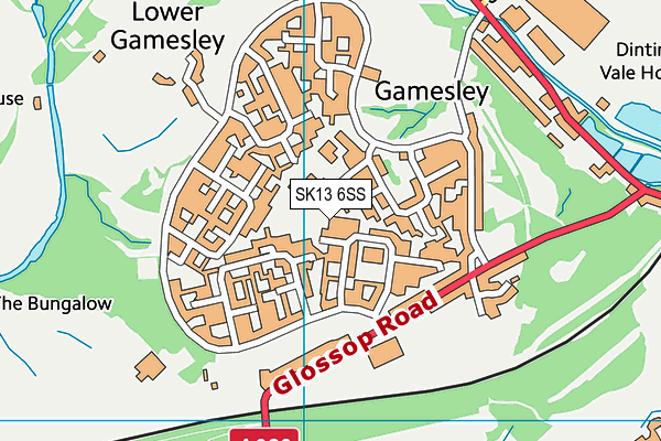 SK13 6SS map - OS VectorMap District (Ordnance Survey)