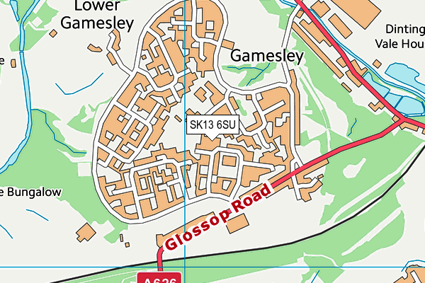 SK13 6SU map - OS VectorMap District (Ordnance Survey)