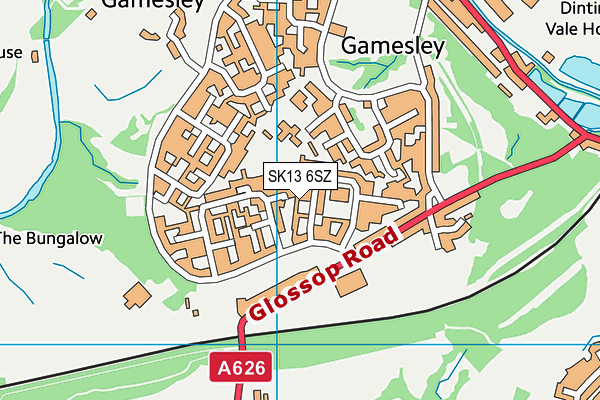 SK13 6SZ map - OS VectorMap District (Ordnance Survey)