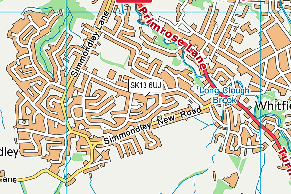 SK13 6UJ map - OS VectorMap District (Ordnance Survey)