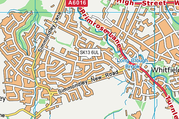 SK13 6UL map - OS VectorMap District (Ordnance Survey)