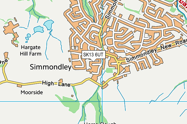 SK13 6UT map - OS VectorMap District (Ordnance Survey)