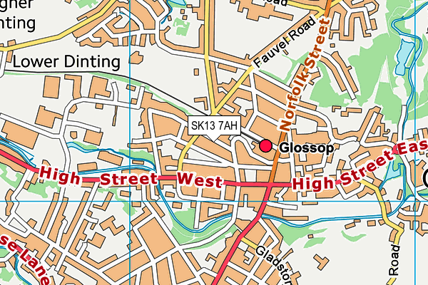 Map of AESTHETICA (GLOSSOP) LTD at district scale