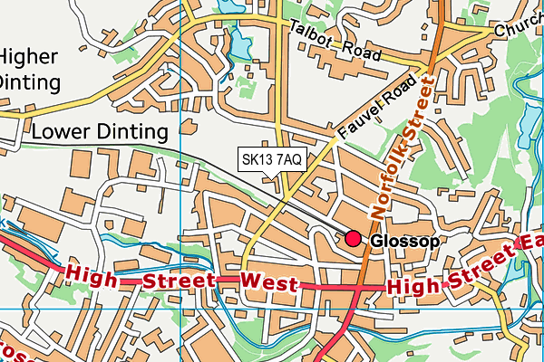 SK13 7AQ map - OS VectorMap District (Ordnance Survey)