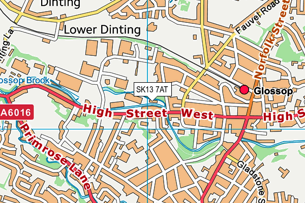 SK13 7AT map - OS VectorMap District (Ordnance Survey)