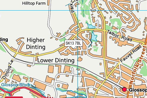 SK13 7BL map - OS VectorMap District (Ordnance Survey)