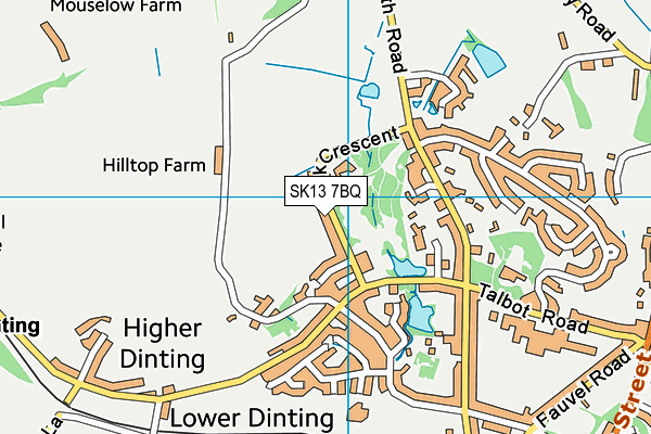 SK13 7BQ map - OS VectorMap District (Ordnance Survey)