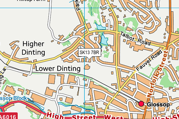 SK13 7BR map - OS VectorMap District (Ordnance Survey)