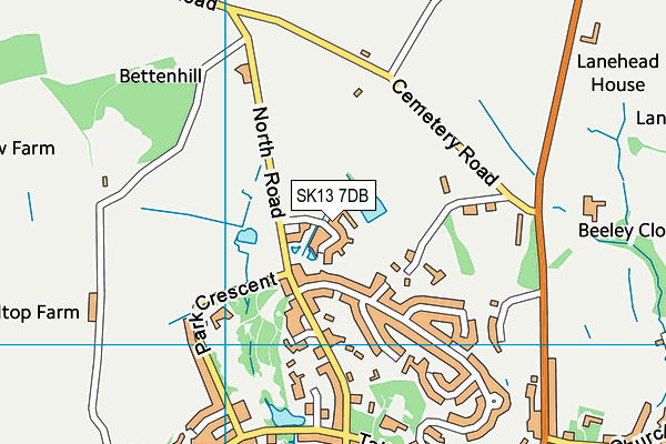 SK13 7DB map - OS VectorMap District (Ordnance Survey)