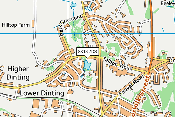 Glossop Pool map (SK13 7DS) - OS VectorMap District (Ordnance Survey)