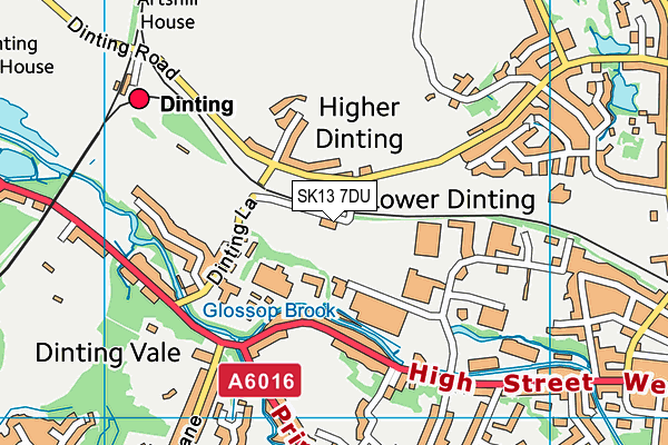 SK13 7DU map - OS VectorMap District (Ordnance Survey)