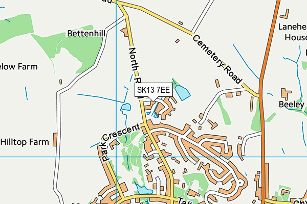 SK13 7EE map - OS VectorMap District (Ordnance Survey)