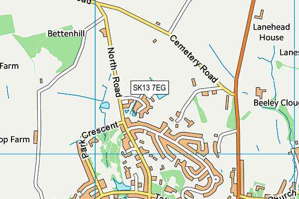 SK13 7EG map - OS VectorMap District (Ordnance Survey)