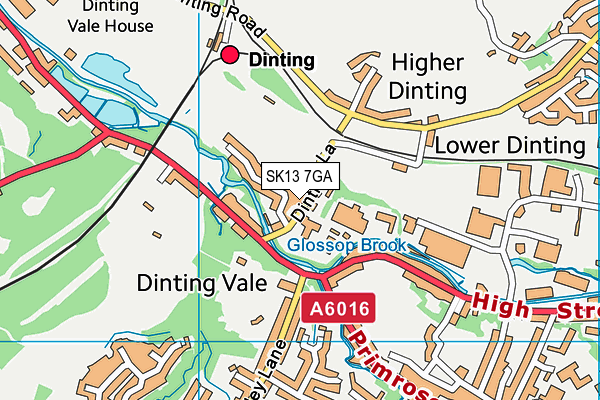 SK13 7GA map - OS VectorMap District (Ordnance Survey)