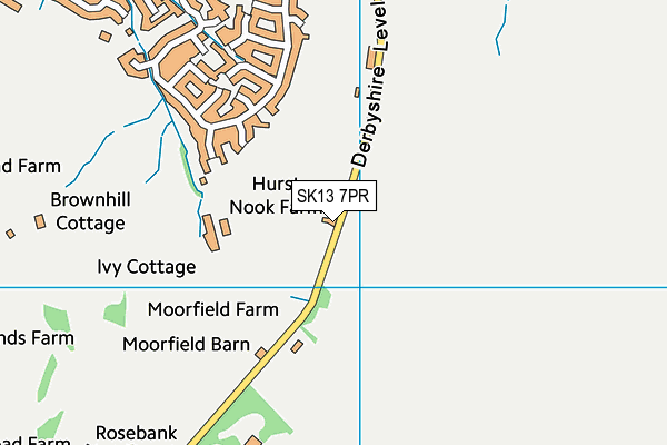 SK13 7PR map - OS VectorMap District (Ordnance Survey)