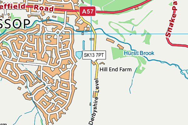 SK13 7PT map - OS VectorMap District (Ordnance Survey)