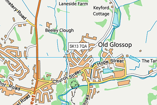 SK13 7QA map - OS VectorMap District (Ordnance Survey)