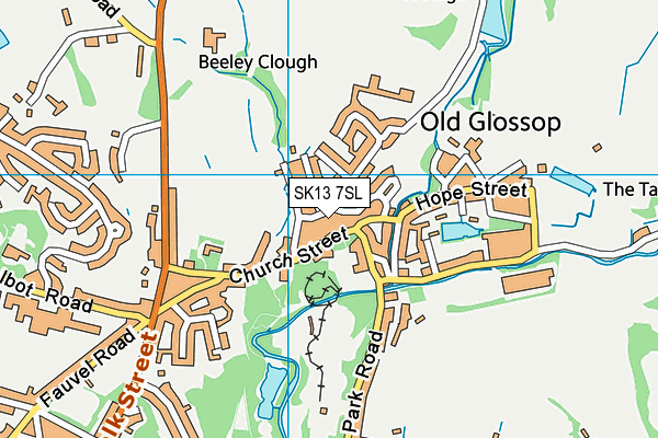 SK13 7SL map - OS VectorMap District (Ordnance Survey)