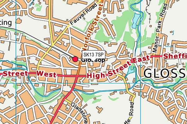 SK13 7SP map - OS VectorMap District (Ordnance Survey)