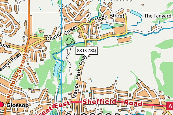 SK13 7SQ map - OS VectorMap District (Ordnance Survey)