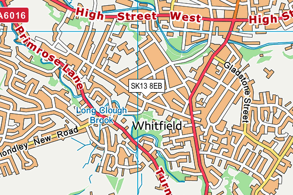 SK13 8EB map - OS VectorMap District (Ordnance Survey)