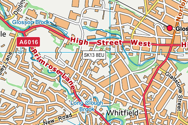 SK13 8EU map - OS VectorMap District (Ordnance Survey)