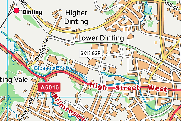 SK13 8GP map - OS VectorMap District (Ordnance Survey)