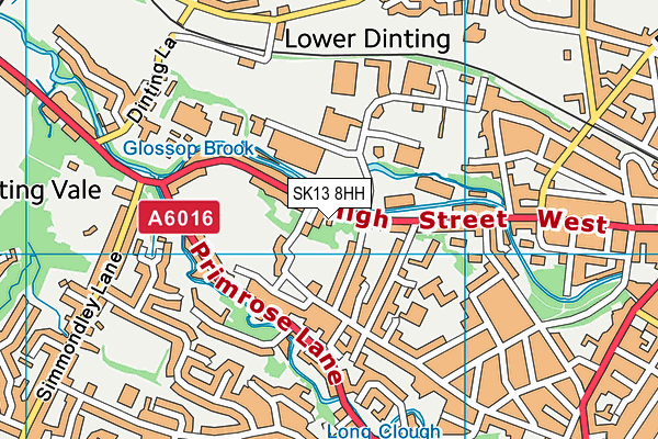 SK13 8HH map - OS VectorMap District (Ordnance Survey)