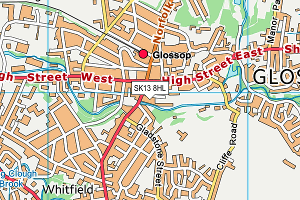 SK13 8HL map - OS VectorMap District (Ordnance Survey)