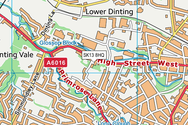 SK13 8HQ map - OS VectorMap District (Ordnance Survey)