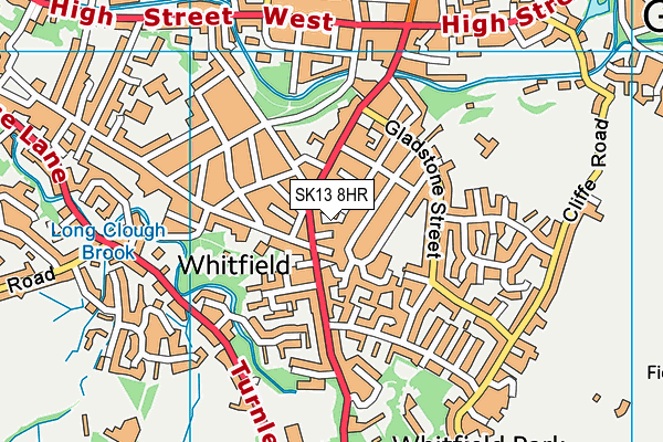 SK13 8HR map - OS VectorMap District (Ordnance Survey)