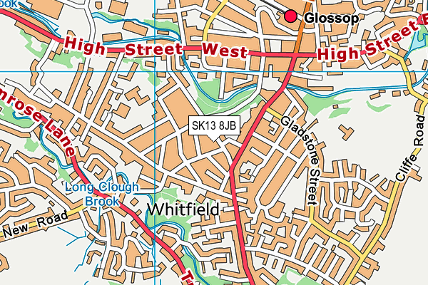 SK13 8JB map - OS VectorMap District (Ordnance Survey)