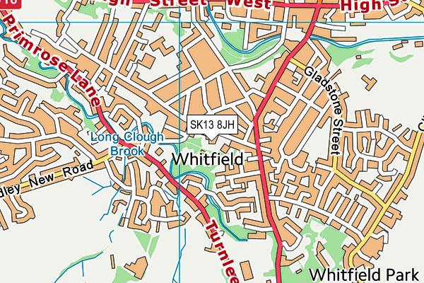 SK13 8JH map - OS VectorMap District (Ordnance Survey)