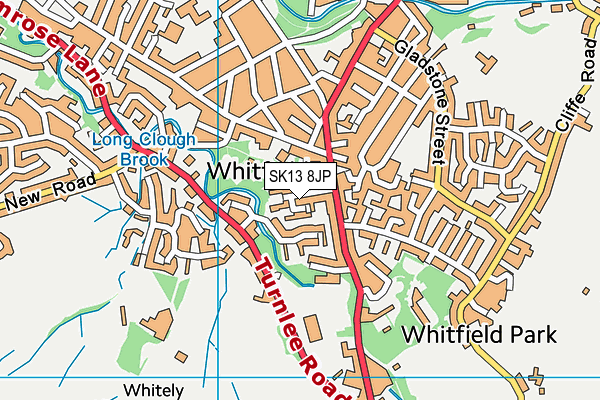 SK13 8JP map - OS VectorMap District (Ordnance Survey)