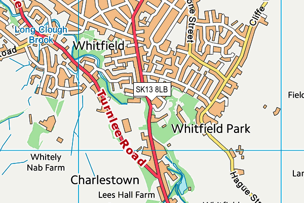 SK13 8LB map - OS VectorMap District (Ordnance Survey)