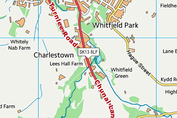 SK13 8LF map - OS VectorMap District (Ordnance Survey)